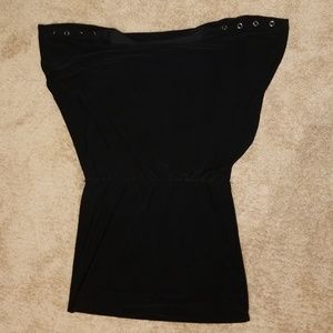Black Blousy Mini Dress